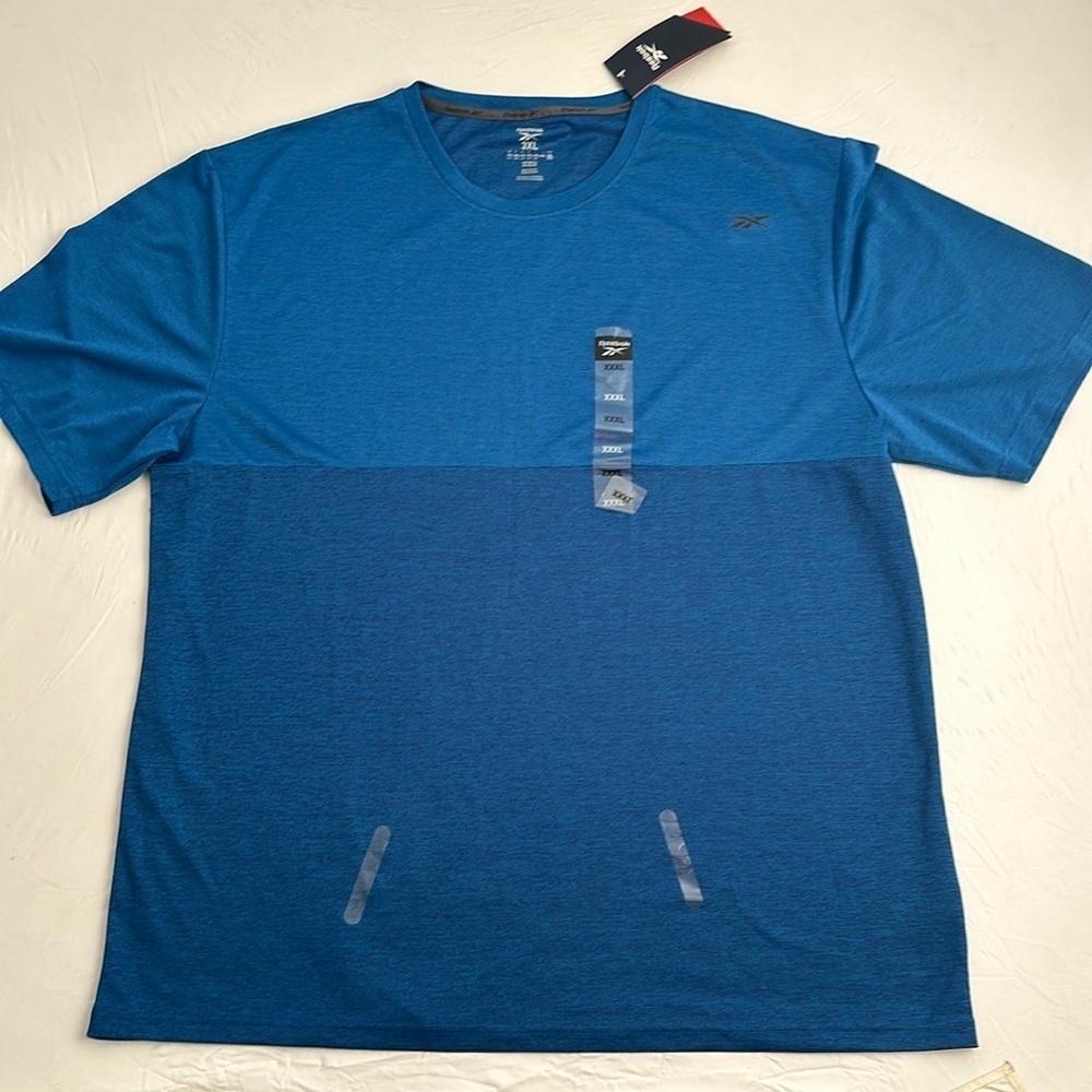 Reebok blue performance crew neck short sleeve t-shirt
